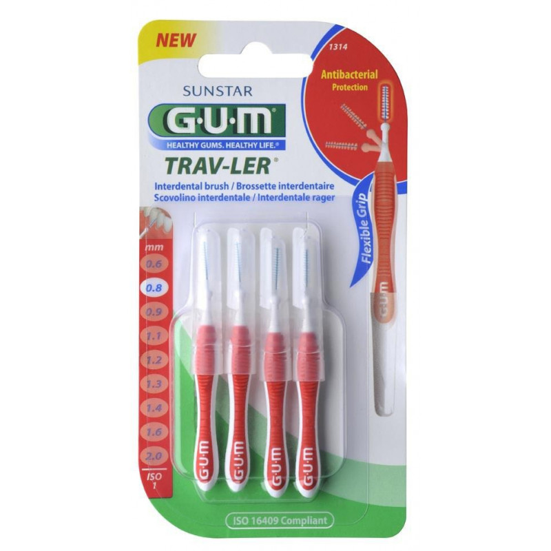 Gum Proxabrush Tra-vler 0,8 mm (rouge)