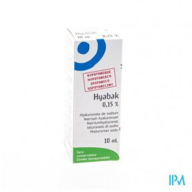 Hyabak 0,15% Collyre Hyaluron Nf 10ml